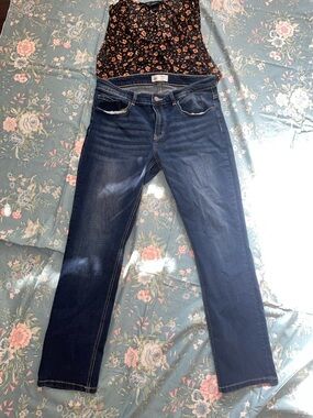 BKE Payton Straight Jeans 31x30 Mid Rise Dark Wash Stretch Buckle Denim